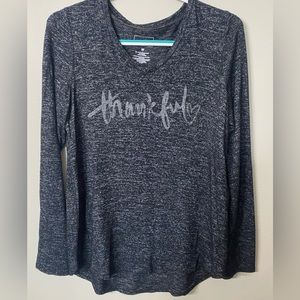 Heathered thankful tee